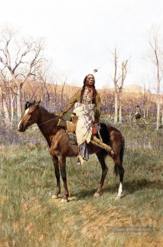 Les éclaireurs de corbeaux à la recherche de l’ouest Amérindien Henry Farny Peinture à l'huile